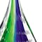 Homeroots 9" Clear Blue and Green Murano Glass Modern Abstract Tabletop Sculpture 376116 - alternate 3