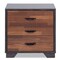 Homeroots 19" Espresso And Walnut Brown Three Drawer Wood Nightstand 286443 - alternate 2