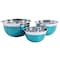 Oster Rosamond 3 Piece Stainless Steel Round Mixing Bowls in Turquoise 109499.03 - alternate 1