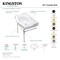 Kingston Brass 30" Ceramic Console Sink with Stainless Steel Legs, 8-Inch, 3-Hole, White/Antique Brass VPB33083ST - alternate 3