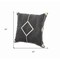 Homeroots Set of Two 20" Black And Off White Diamond Cotton Throw Pillows, 2PK 588366 - alternate 4