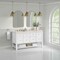 James Martin Vanities Breckenridge 60 in. Double Vanity, Bright White, w/ 3 CM Eternal Marfil Quartz Top 330-V60D-BW-3EMR - alternate 2