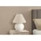 Homeroots 16" Cream Ceramic Round Table Lamp With Cream Empire Shade 545817 - alternate 2