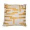 Homeroots 20" Yellow and Ivory Geometric Cotton Blend Throw Pillow With Embroidery 549412 - alternate 3