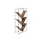 Homeroots 60" Brown Metal and Wood Five Tier Geometric Bookcase 489795 - alternate 1