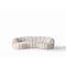 Homeroots 118" White Chenille Curved Sofa With Toss Pillows 719428 - alternate 1