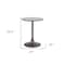 Homeroots 24" Gray and Bronze Wood and Steel Pedestal Base Round Top Dining Table 572243 - alternate 3