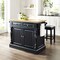 Crosley Oxford Kitchen Island W/Square Seat Stools KF300065BK - alternate 4