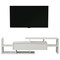Leisuremod Surrey TV Stand with MDF Shelves and Bookcase, White STS60W - alternate 3