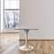 Leisuremod Square 27.56 in W, 29.35 in L, Resin/Steel, White VT20W-S27WMR - alternate 4