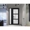Vdomdoors Front Exterior Prehung FiberGlass Door Frosted Glass / Manux 8552 Matte Black / Sidelight Exterior MANUX8552EXD-BLK-W36+16 x H80-LH - alternate 2