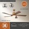 Vaxcel Wedgewood, 60 in, Satin Brass Ceiling Fan, Dark Elm Blades, LED, Remote, DC Motor F0133 - alternate 4