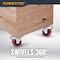 Powertec 2'' Swivel Plate Caster Wheels w/400 lbs Loads 2 with Brakes & 2 without, PU Castor Wheels, 4PK 17212N - alternate 4