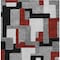 Homeroots 5' X 8' Gray Ivory And Red Geometric Washable Indoor Outdoor Area Rug 613212 - alternate 4
