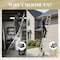 Wrightmaster 12.5 ft. Steel Extension Ladder with 360° Rotatable Hook and Non-Marring Feet 330 lbs. Capacity Zoro3.8MDG - alternate 3
