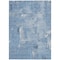 Homeroots 8' X 10' Denim Blue And Ivory Abstract Washable Indoor Outdoor Area Rug 596857 - alternate 3