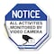 Signmission Notice All Activities Monitored by, 4 inch X 4 inch, Vinyl Decal, 2PK OC-D-2PACK-4-326 - alternate 1