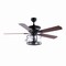 Jonathan Y Braxton 52" 4-Light Farmhouse Industrial Iron Drum Shade LED Ceiling Fan With Remote, Black/Clear JYL9620A - alternate 2