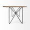 Homeroots 80" Brown And Black Solid Wood And Metal Dining Table 380476 - alternate 2