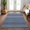 Homeroots 5' X 8' Navy Blue And Ivory Chevron Washable Indoor Outdoor Area Rug 612281 - alternate 3
