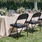 Simple Deluxe Folding Chairs with Leather Padded Cushion Seats and Durable Metal Frame, Vinyl Black, 2PK 3A88FNCHARFOLDBLKX2 - alternate 3