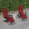 Flash Furniture Red Mesh Zero Gravity Lounge Chair, 2PK 2-GM-103122SS-RD-GG - alternate 6