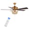 Jonathan Y Erin 52" 3-Light Rustic Farmhouse Iron/Wood Bead Mobile-App/Remote-Controlled LED Ceiling Fan, Antiqu JYL9618A - alternate 2