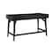 Homeroots 52" Black Solid Manufactured Wood Writing Desk with Three Drawers 524097 - alternate 2