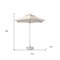 Homeroots 9' Ecru Polyester Round Market Patio Umbrella 554213 - alternate 4