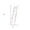 Homeroots 60" White Rustic Four Step Wood Ladder Shelf 380339 - alternate 2