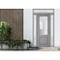 Vdomdoors Front Exterior Prehung FiberGlass Door Frosted Glass / Manux 8422 Grey Ash / 2 Sidelight and Transo MANUX8422EXD-SS-W12+36+12 x H80+14-LH - alternate 1