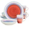 Gibson Home Richvale 12 Piece Round Durastone Dinnerware Set in Red 127286.12 - alternate 1