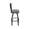 Holland Bar Stool Co Eleanor 36in Swivel Extra Tall Bar Stool, Black Wrinkle Finish, Medium Back and Canter Earth Seat 880 - alternate 6