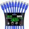 Maximm Cat6 Ethernet Cable 12ft 10Gbps 550MHz UTP, 10PK, Blue, 10PK CAT6CCA-12BL-10PK - alternate 1