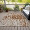 Homeroots 5' X 8' Orange And Ivory Abstract Washable Indoor Outdoor Area Rug 612690 - alternate 3