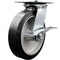 Service Caster 8 Inch Heavy Duty Rubber on Aluminum Caster with Ball Bearing and Brake SCC SCC-35S820-RAB-SLB - alternate 1