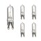 Bulbrite 25W Dimmable Clear T4 Bi-Pin G9 Halogen Bulb, 5PK 860826 - alternate 1