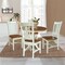 Whitewood Industries Rectangular Fixed Top Table W/ 4 Chairs, 36 in W, 29.1 in L, 36 in H, Parawood, Hickory/Shell, 5 K79-36RT-C10-4 - alternate 2