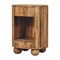 Homeroots 23" Natural Solid Wood Oval Ribbed Texture One Drawer Nightstand 651616 - alternate 7