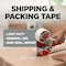Scotch Packing Tape, 2.2 mil Thick, 1.9 in W x 54.6 yd L, 3 in Core Dia., Clear, 3 PK 3350-3 - alternate 2