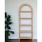 Homeroots 80" Natural Wood Five Tier Arched Top Bookcase 517726 - alternate 2