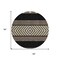 Homeroots 8' Black Ivory And Wheat Round Southwestern Washable Indoor Outdoor Area Rug 613887 - alternate 2