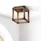Jonathan Y Magnolia 8" Iron Rustic Farmhouse LED Flush Mount, Brown JYL7473A - alternate 3