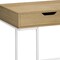 Homeroots 47" Natural and White Wood and Metal H-Shape Computer Desk With Two Drawers 489891 - alternate 2