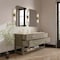 James Martin Vanities Lucian 72" Double Vanity, Pebble Oak, w/ 3 CM Tajnar Eclos Top w/FreePower Wireless Charger D704-V72-PBO-FTJR - alternate 2