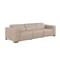 Homeroots 110" Beige Top Grain Leather Reclining Metal USB Sofa 720306 - alternate 1