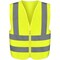 Neiko High Visibility Safety Vest with Reflective Strips, Large, Neon Yellow, Zipper Front For Safety 53941A - alternate 1