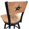Holland Bar Stool Co 30" Blk Wrinkle Dallas Stars Swivel Bar Stool, Laser Engraved Back L03830BWMedMplADalStaMedMpl - alternate 1