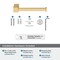 Amerock Monument Champagne Bronze Contemporary Single Post Toilet Paper Holder BH36081CZ - alternate 3