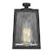 Homeroots Matte Black glass panels Outdoor Wall Light 398476 - alternate 2